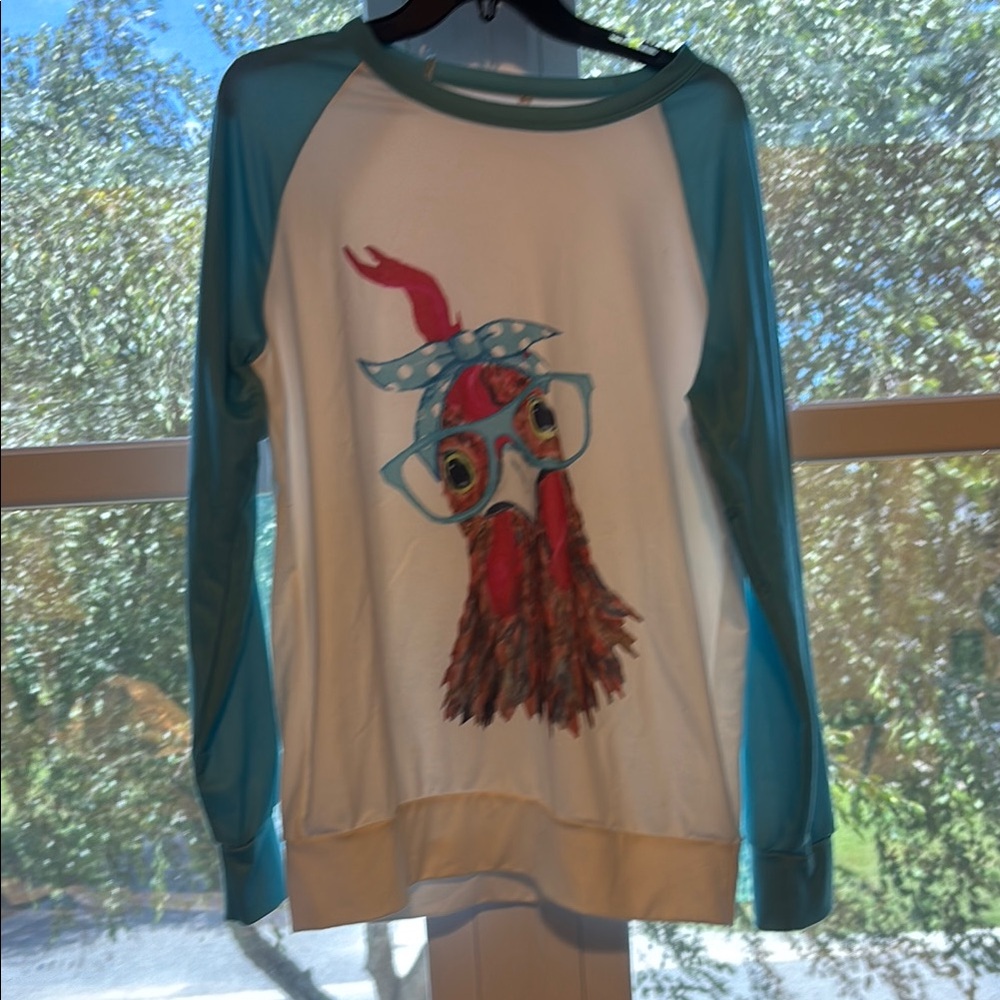 Quirky Chicken Graphic Sweatshirt